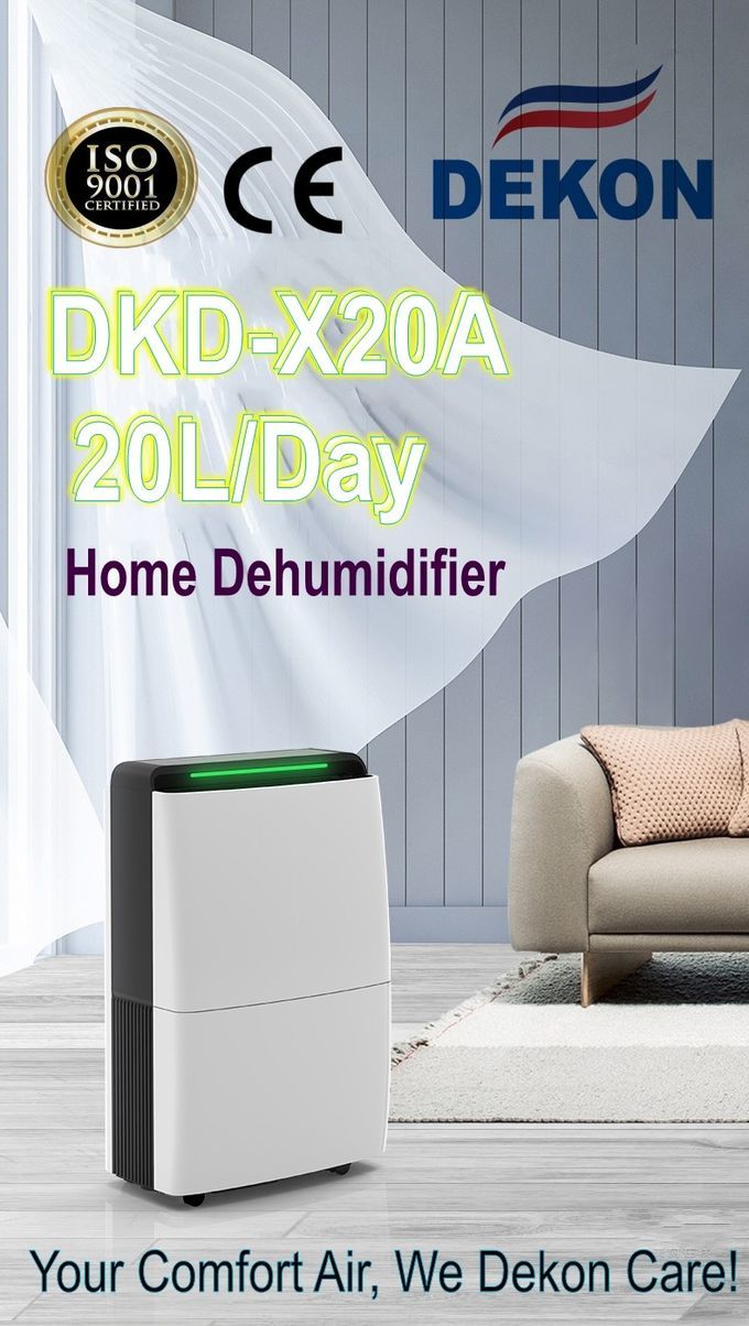 Dehumidifier и очиститель воздуха DKD-X20A 20L/Day портативные с управлением касания генератора аниона с цистерной с водой 3.8L